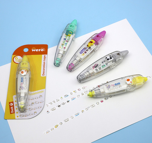 Cinta Decorativa Roller Con Diseño Decoration Tape X 1 Wero Lila Puppy We4119