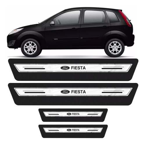 Soleira Porta Platinum Fiesta 03 04 2005 Á 2013 2014 - Prata