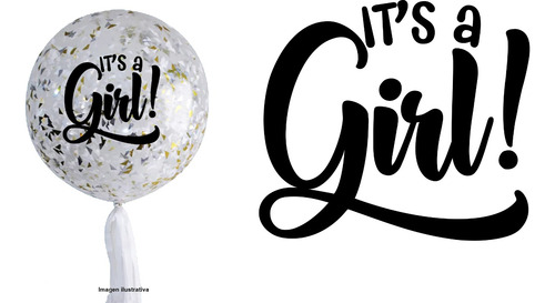 Calca Sticker It´s A Girl Para Globos 15 Piezas