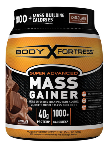 Body Fortress Super Advanced Mass Gainer,sabor A Chocolate,