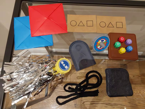 Juego De Mesa Familiar - Juego Del Calamar Gonggi - 5 En 1
