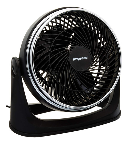 Impress Im-718tc Ventilador De Mesa, 8 Pulgadas, Negro