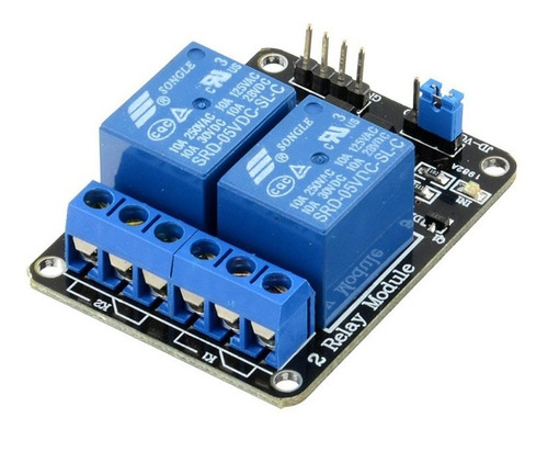 Mgsystem Modulo Rele Relay 5v Optoacoplador 2 Canals Arduino