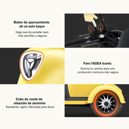 Yadea A7 Scooter 3 Ruedas 60v 80km Asiento Infantil Opcional Mezcla De Colores