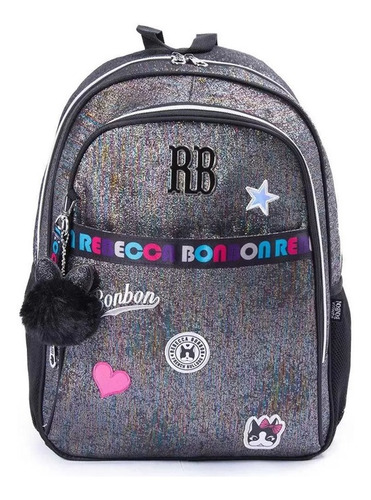 Mochila Bolsa Mala Rebecca Bonbon Feminina Notebook Preta