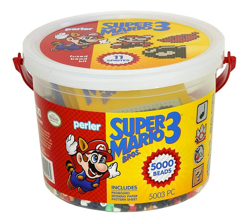Perler Beads :: Cubeta Súper Mario 3 5000 Pzas 5mm ( Midi )