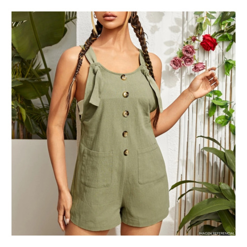 Overol Short Botones Mujer Standard