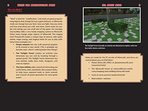Book : Hacks For Minecrafters Mods The Unofficial Guide To.