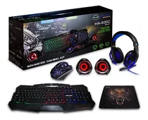 Comprar Kit Gamer 5 En 1 Halion Teclado+mouse+audifono+parlante+pad