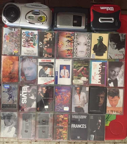 Casetes Cassettes / Variados / Lote Con Walkmans Y Grabadora (Usado)