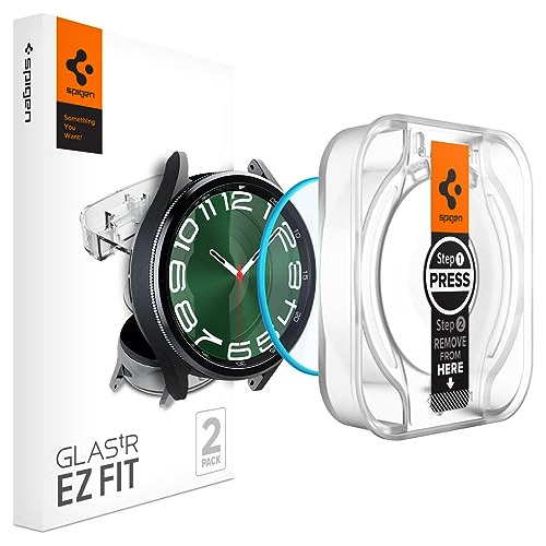 2 Vidrios Templados Para Galaxy Watch 6 Classic 47mm Spigen