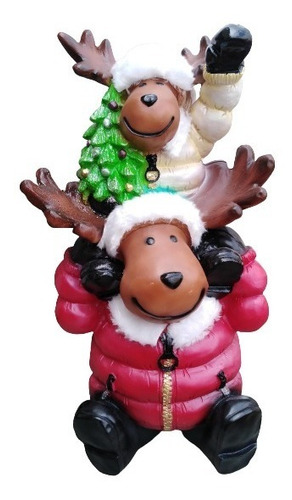 Figuras Decorativas Navideñas Navidad Adornos Reno Doble