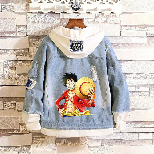 Chaqueta Vaquera Unisex De Una Pieza 2024: Luffy