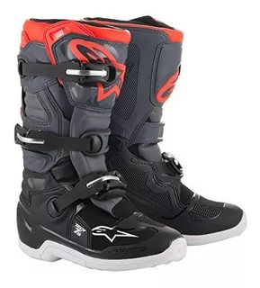 Bota De Motocross Alpinestars Youth Tech 7s, Negro / Gris Os