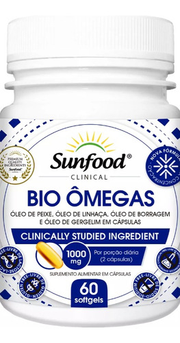 Bio Omegas-aceite De Pescado, Linaza, Borraja, Sésamo 60 Cáp