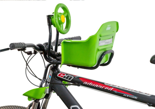 Cadeirinha Dianteira Para Transporte De Crianças Em Bici. Cor Verde