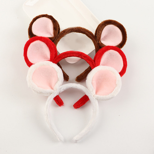 Diadema Con Forma De Oreja De Ratón Con Dibujos Animados Par