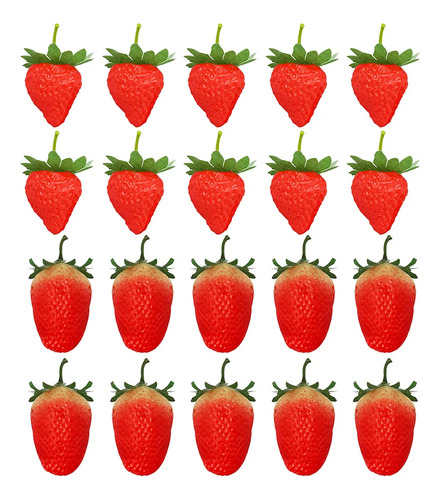 Nuevo Fresas Liofilizadas, Fresa Simulada, 20 Unidades