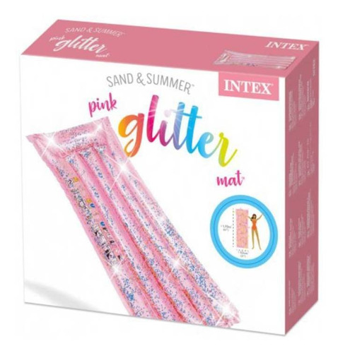 Colchoneta Flotador Inflable Rosa Para Alberca Playa Intex