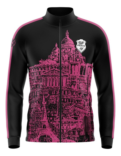 Campera Ranglan Kapho Rugby Paris City Black Niño