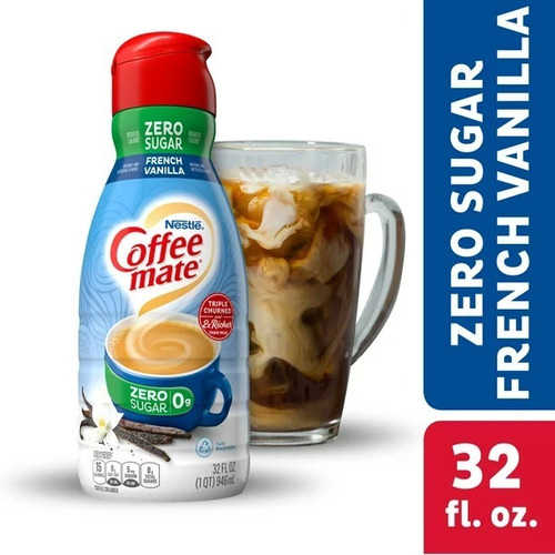 Coffee Mate Crema Liquida Zero Sugar French Vainilla 946ml