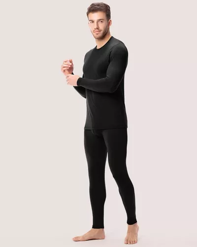 Conjunto ropa interior térmica clima frío para hombre ultrasuave Ropa Long  Johns