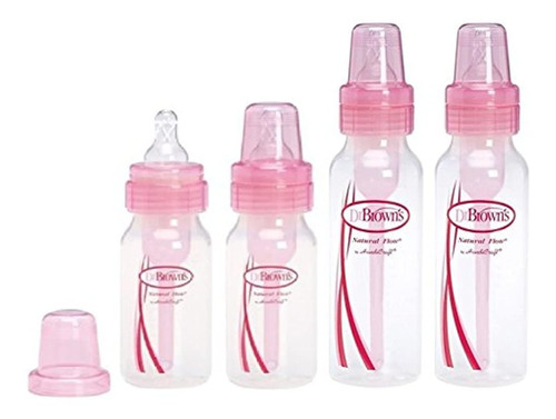 Dr. Marrones Botellas Rosas Paquete De 4 (botellas De 2-8 Oz