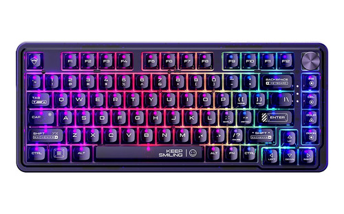 Teclado Mecánico K500f Transparente Rgb Gamer 75%