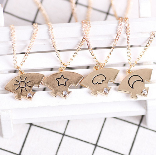 Collar De Joyería De Amistad Para Mejor Amiga, Conjunto De 4