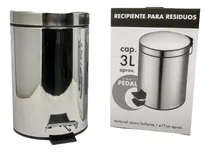 Comprar Cesto Basura 3lts Tacho A Pedal Acero Inoxidable Premium 