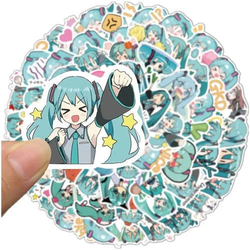 Imagen 6 de 7 de Miku Hatsune - Set De 50 Stickers / Calcomanias / Pegatinas