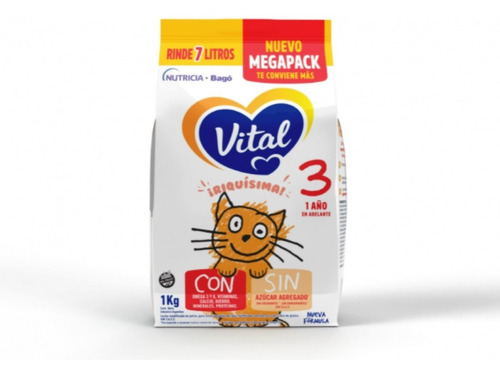 Imagen 3 de 4 de Leche En Polvo Vital 3 Pouch Bolsa De 1kg