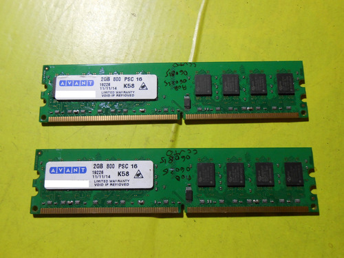 Memoria Avant Ddr2 2gb 800mhz - Psc16-k58 (Usado)