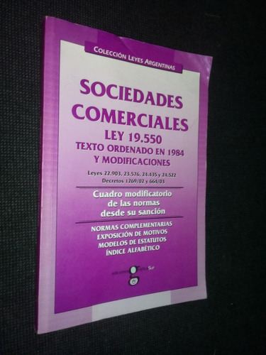 Sociedades Comerciales Ley 19550