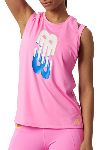 Musculosa New Balance Relentless Rosado De Dama