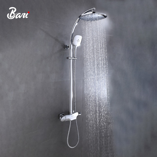 Set De Ducha Foglia Brush Nickel Marca Bari