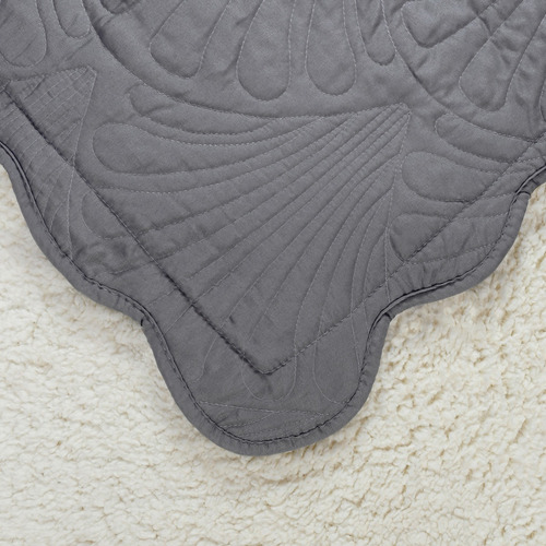 Quilt Sherpa 2 Plazas Paris Liso Gris