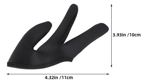 2 Guantes De Tres Dedos Resistentes Al Calor Para Peinar