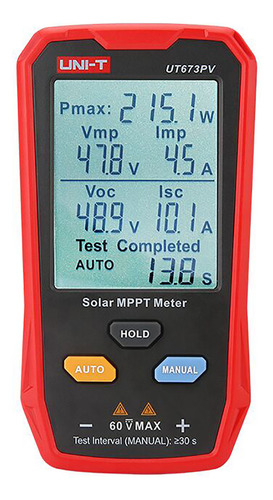 Medidor Uni-t Ut673pv Solor Mppt De Máxima Potencia Fotovolt