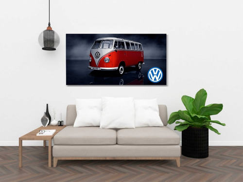 Cuadros Modernos Volkswagen Combi De 60 X 120 Cm