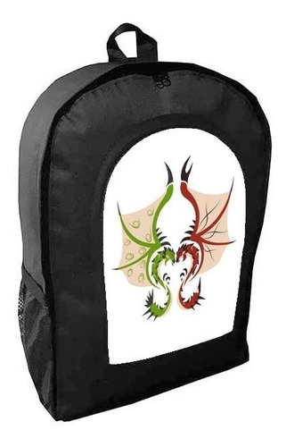 Mochila Negra Monster Hunter Rise Game Adulto / Escolar B2