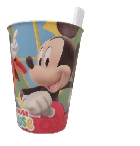 Mickey Mouse Vaso Bombilla Plastico Lic. Original Armonyshop