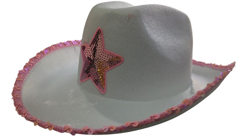 Sombrero Vaquero Plumas Cowboy Colores Lentejuelas