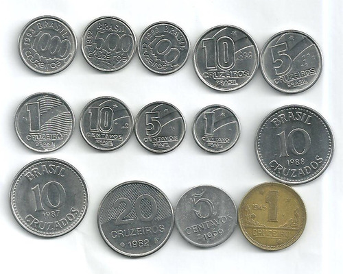 1 Cruzeiro 1945 1990 + 100 E 500 Cruzeiros 1992 + 10 Moedas