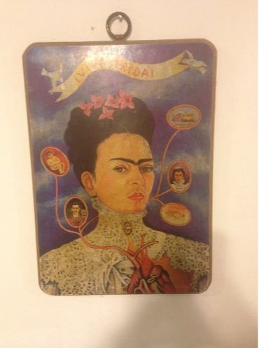 Cuadro Vintage Madera Viva Frida 29x40cm