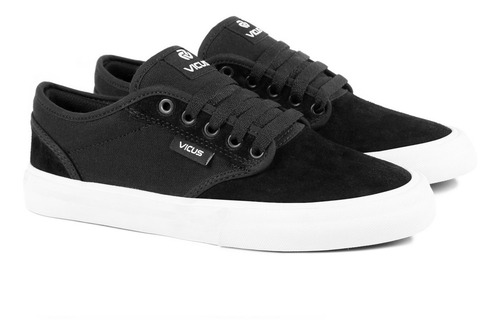 Imagen 2 de 6 de Zapatillas Vicus Folk Gamuza/lona Negro