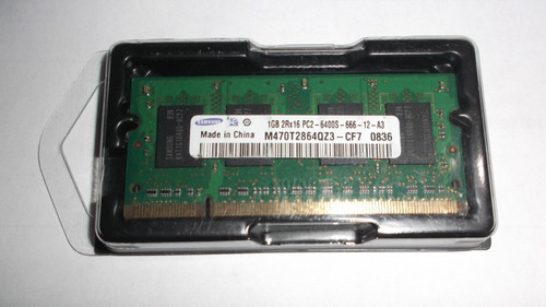 Memoria Samsung 1g 2rx16 Pc2-6400s 800 Mhz. Laptop 