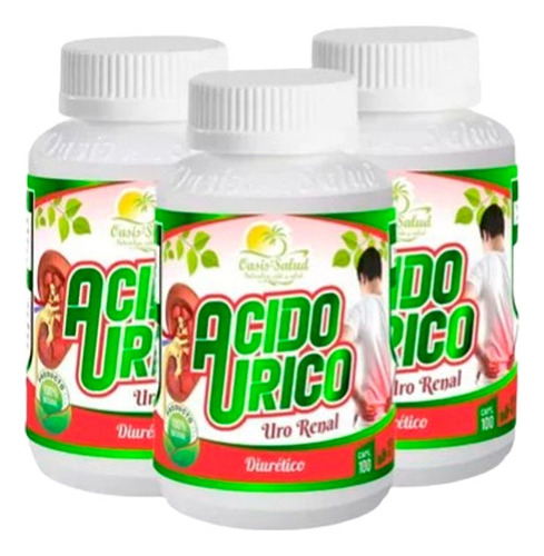 3 X 60 Soles | Acido Urico 100 Capsulas