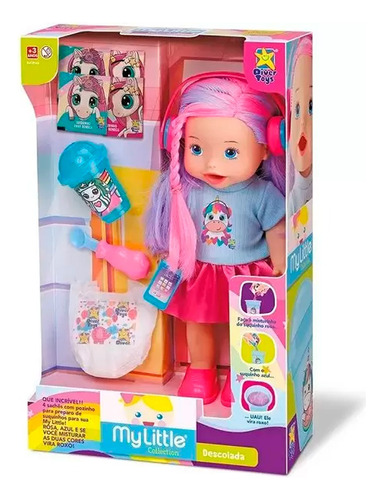 Muñeca Con Auriculares Y Celular 8168 Divertoys