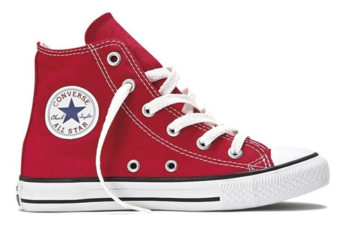 all star cano alto vermelho infantil